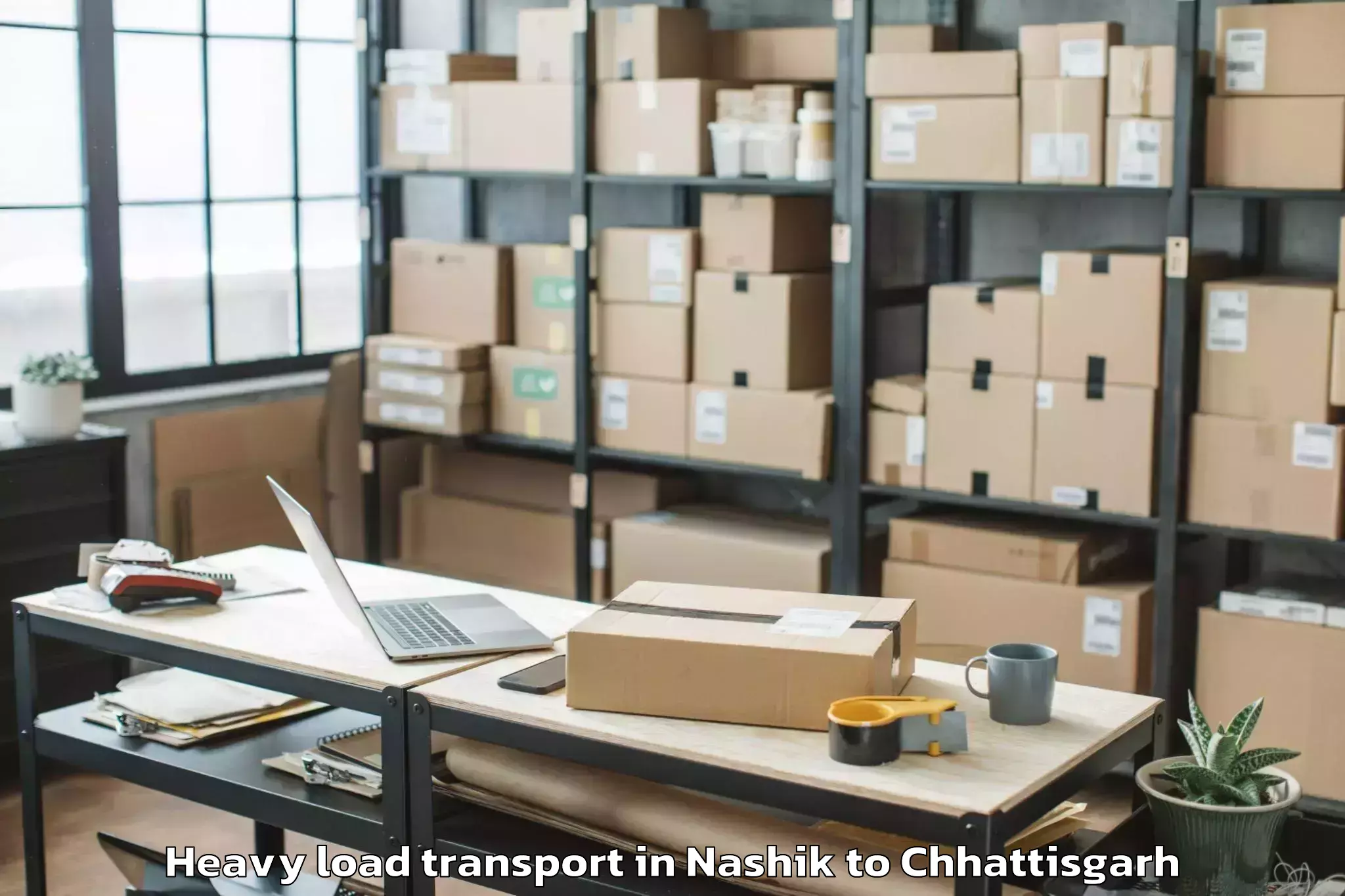 Book Nashik to Isbm University Gariyaband Heavy Load Transport Online